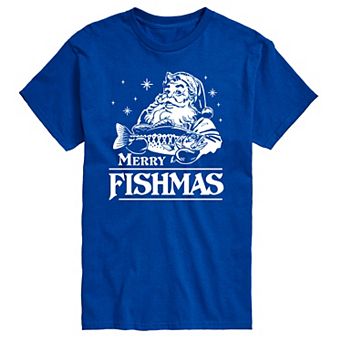 Big & Tall Merry Fishmas Santa Tee