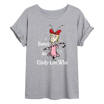 Juniors' Dr. Seuss Cindy-Lou Who Oversized Graphic Tee