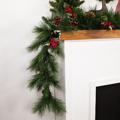 Northlight 9-ft. White Valley Pine with Pine Cones Artificial Garland