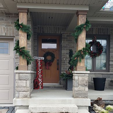 Northlight 9-ft. White Valley Pine with Pine Cones Artificial Garland