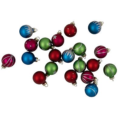 Northlight 20-pc. Glass Christmas Ornament & Tree Topper Set