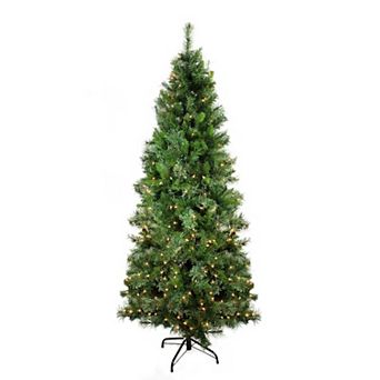 Northlight 7.5-ft. Pre-Lit Medium Mixed Cashmere Pine Artificial Christmas Tree