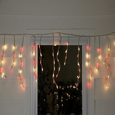 Northlight 100 Red & Clear Mini Icicle Christmas Lights