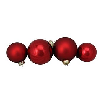 Northlight 72 pc Red Glass Ornament Set