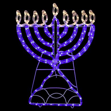 Northlight 150 Clear & Blue LED Hanukkah Menorah Rope Lights