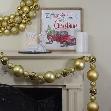 Northlight Vegas Gold Finish Ornament Ball Christmas Garland