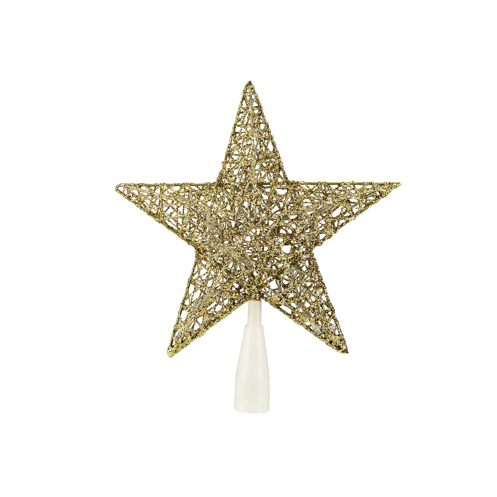 Northlight LED Gold Glittered Star Christmas Tree Topper