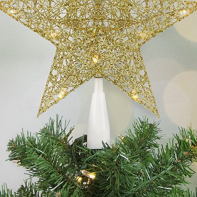 Northlight LED Gold Glittered Star Christmas Tree Topper