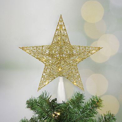 Northlight LED Gold Glittered Star Christmas Tree Topper