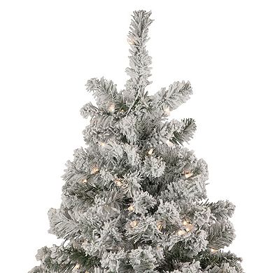 Northlight 6-ft. Pre-Lit Flocked Madison Pine Artificial Christmas Tree