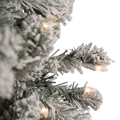 Northlight 6-ft. Pre-Lit Flocked Madison Pine Artificial Christmas Tree