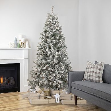 Northlight 6-ft. Pre-Lit Flocked Madison Pine Artificial Christmas Tree
