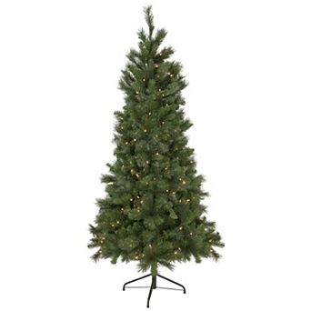 Northlight 6.5-ft. Pre-Lit Beaver Pine Artificial Christmas Wall Tree