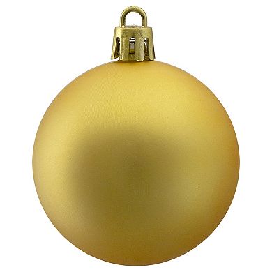 Northlight Vegas Gold Matte Finish Ball Christmas Ornament 60-piece Set
