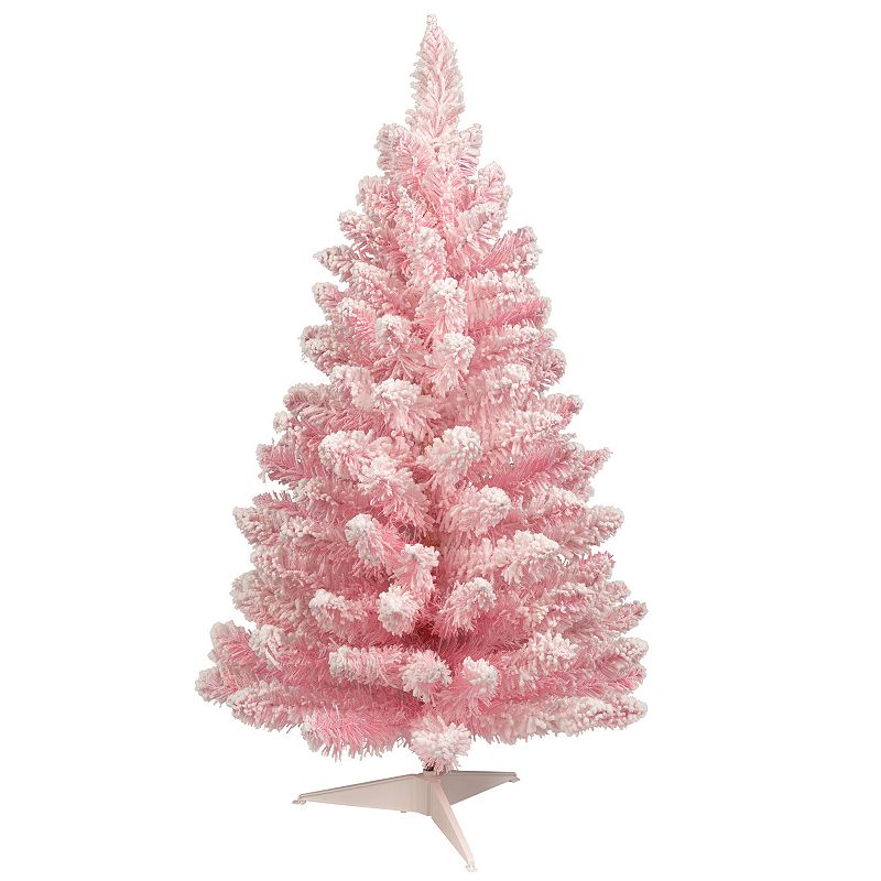 UPC 715833000010 product image for Northlight 3-ft. Flocked Madeline Pink Spruce Artificial Christmas Tree | upcitemdb.com