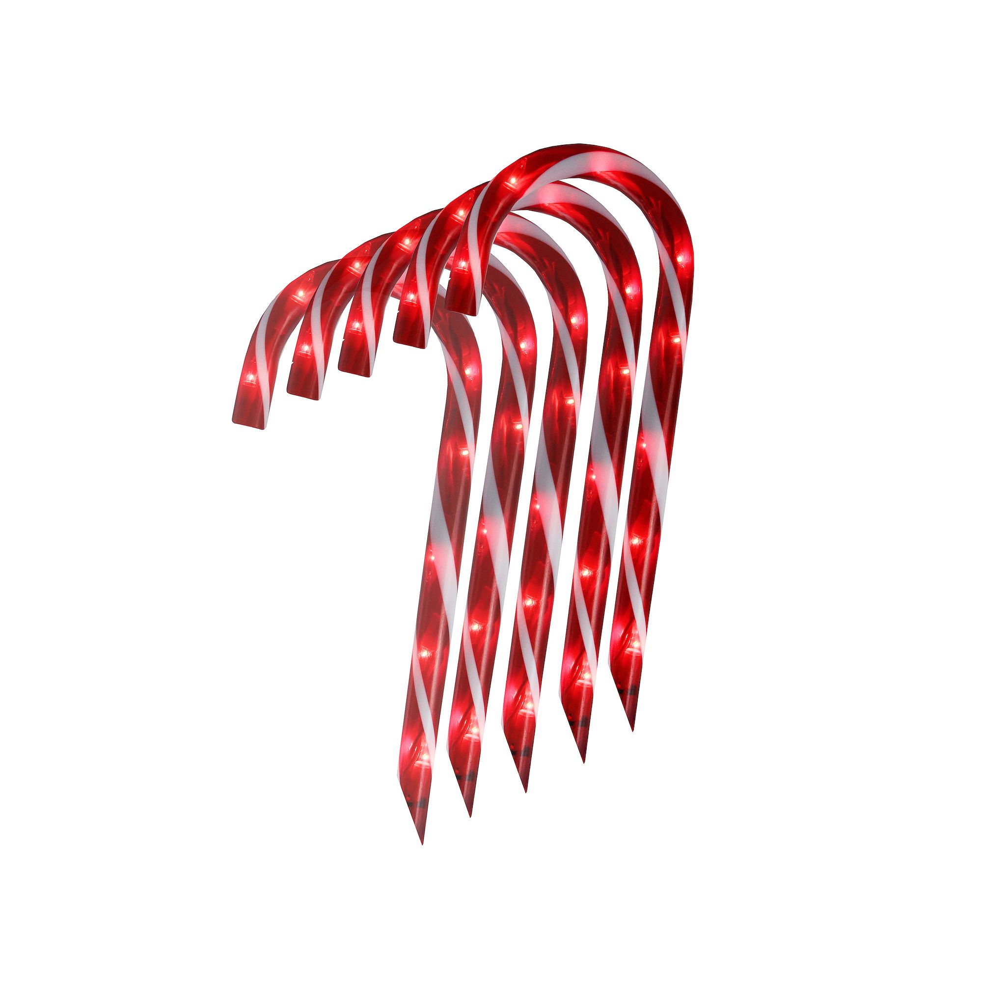 Northlight Lighted Outdoor Candy Cane Christmas Pathway Markers 10-piece Se