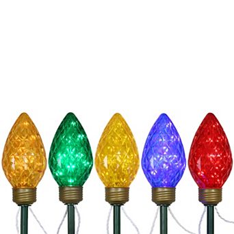 Northlight LED Multi-Color C9 Christmas Pathway Marker 5 pc Set