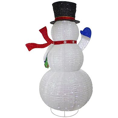 Northlight LED White Iridescent Twinkling Snowman Outdoor Christmas Floor Decor