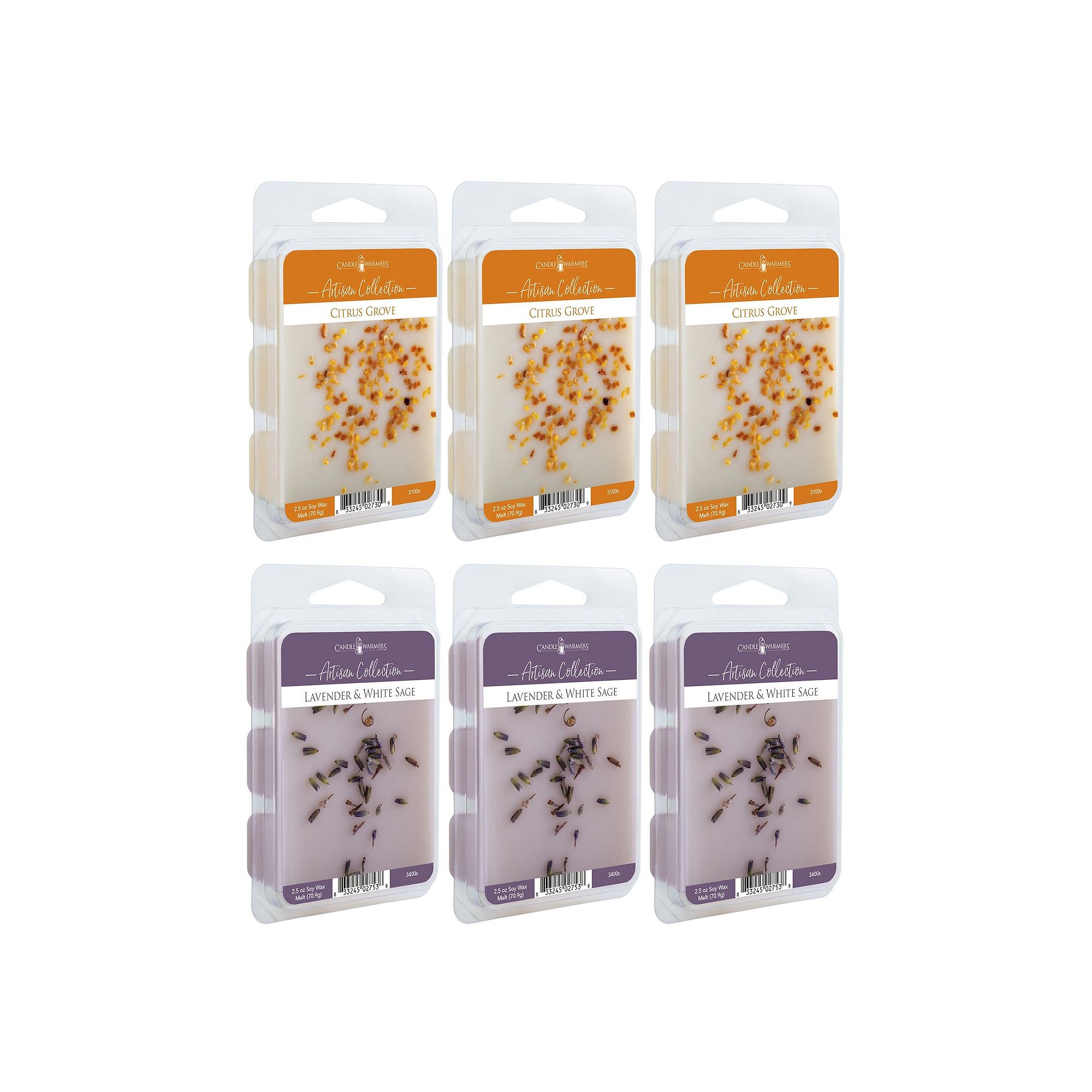 Candle Warmers Etc. 2.5-oz. Citrus Grove & Lavender and White Sage Variety 
