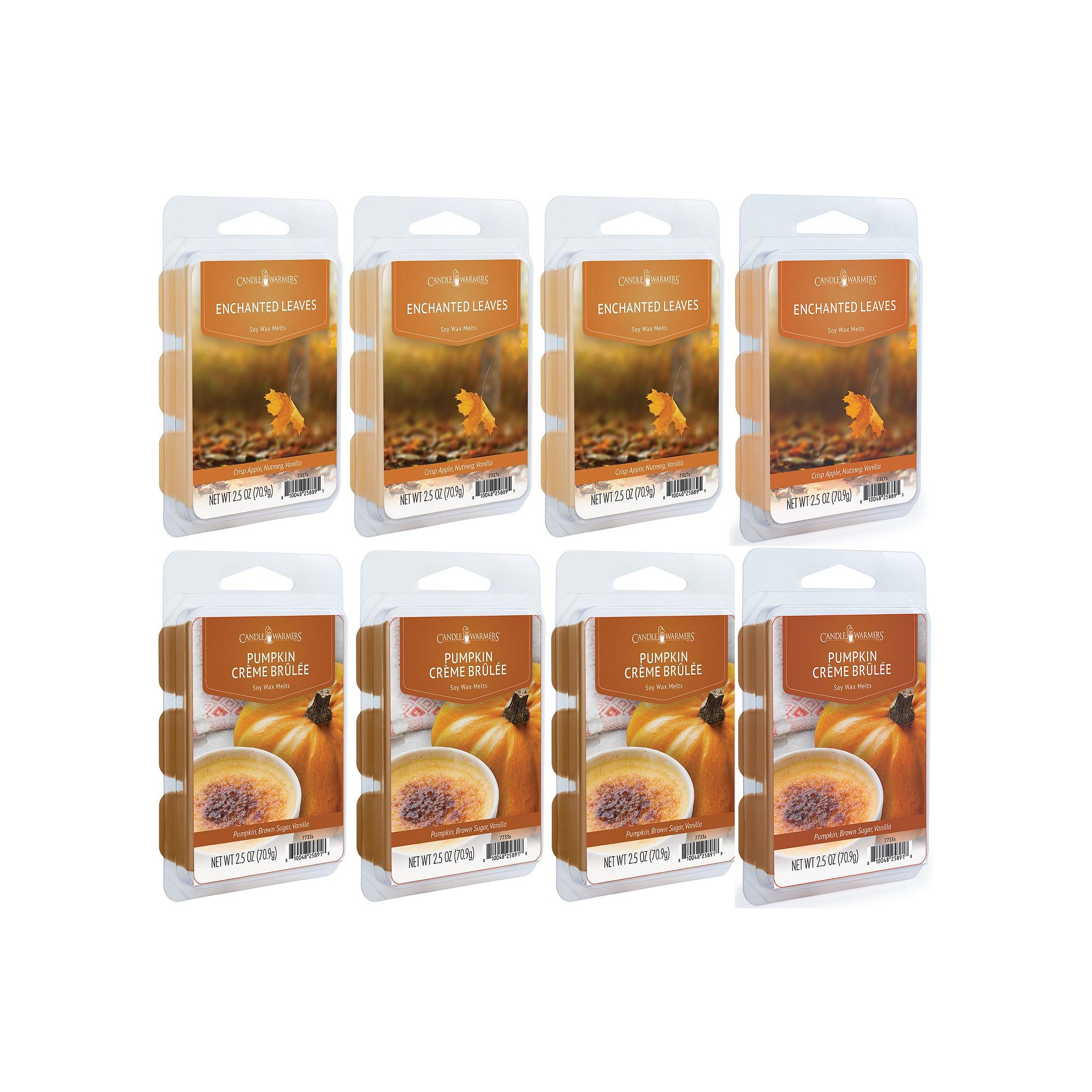 Candle Warmers Etc. 2.5-oz. Enchanted Leaves & Pumpkin Crème Brule Variety