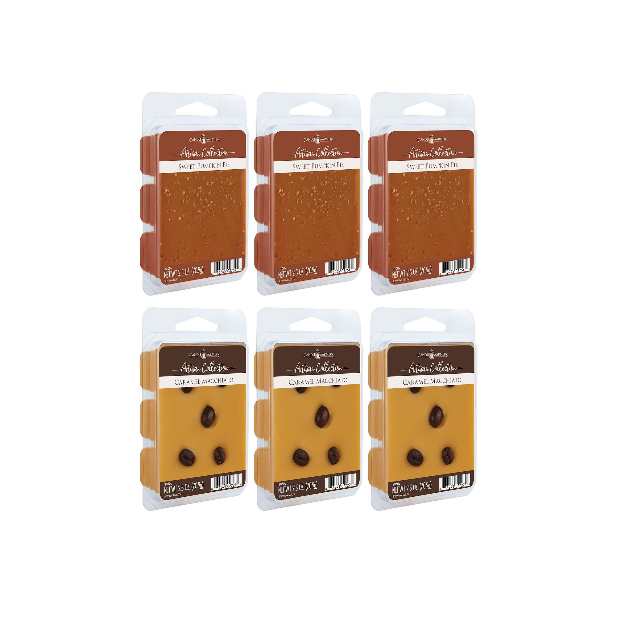Candle Warmers Etc. 2.5-oz. Sweet Pumpkin Pie & Caramel Macchiatto Variety 