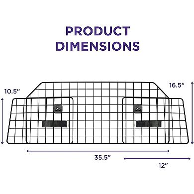 Pawple Dog Car Barrier for SUV, Cars & Vehicles, Adjustable Car Pet Barrier For Dogs