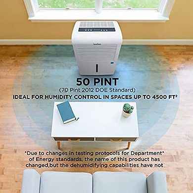 Ivation 4,500 Sq Ft Smart Wi-Fi 2.25 Gal Energy Star Dehumidifier With Hose Connector