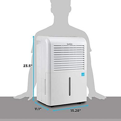 Ivation 4,500 Sq Ft Smart Wi-Fi 2.25 Gal Energy Star Dehumidifier With Hose Connector