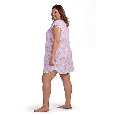 Plus Size Miss Elaine Essentials Cottonessa Short Nightgown
