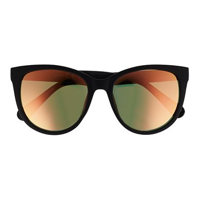 Women's Tek Gear® 55mm Rounded Cat Eye Mirrored Sunglasses