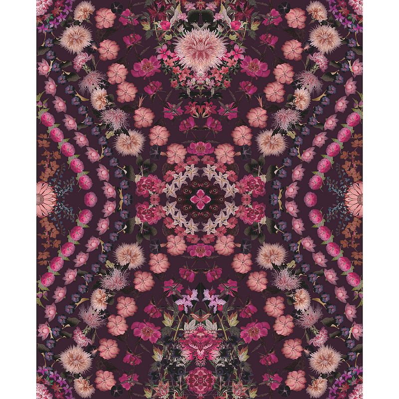 Mr. Kate Dried Flower Kaleidoscope Peel & Stick Wallpaper, Pink
