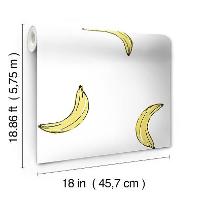 Mr. Kate Banana Print Peel & Stick Wallpaper