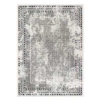 World Rug Gallery Bohemian Distressed Border Area Rug
