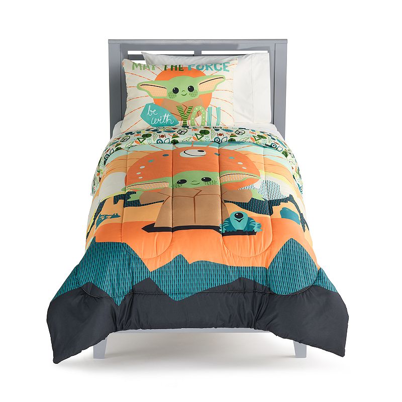 Star Wars The Mandalorian Comforter Set with Shams by The Big One , Orange,