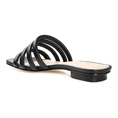 Journee Signature Cendi Women's Leather Slide Sandals