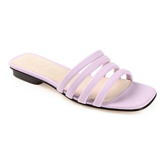 Journee Cendi Women's Leather Slide Sandals