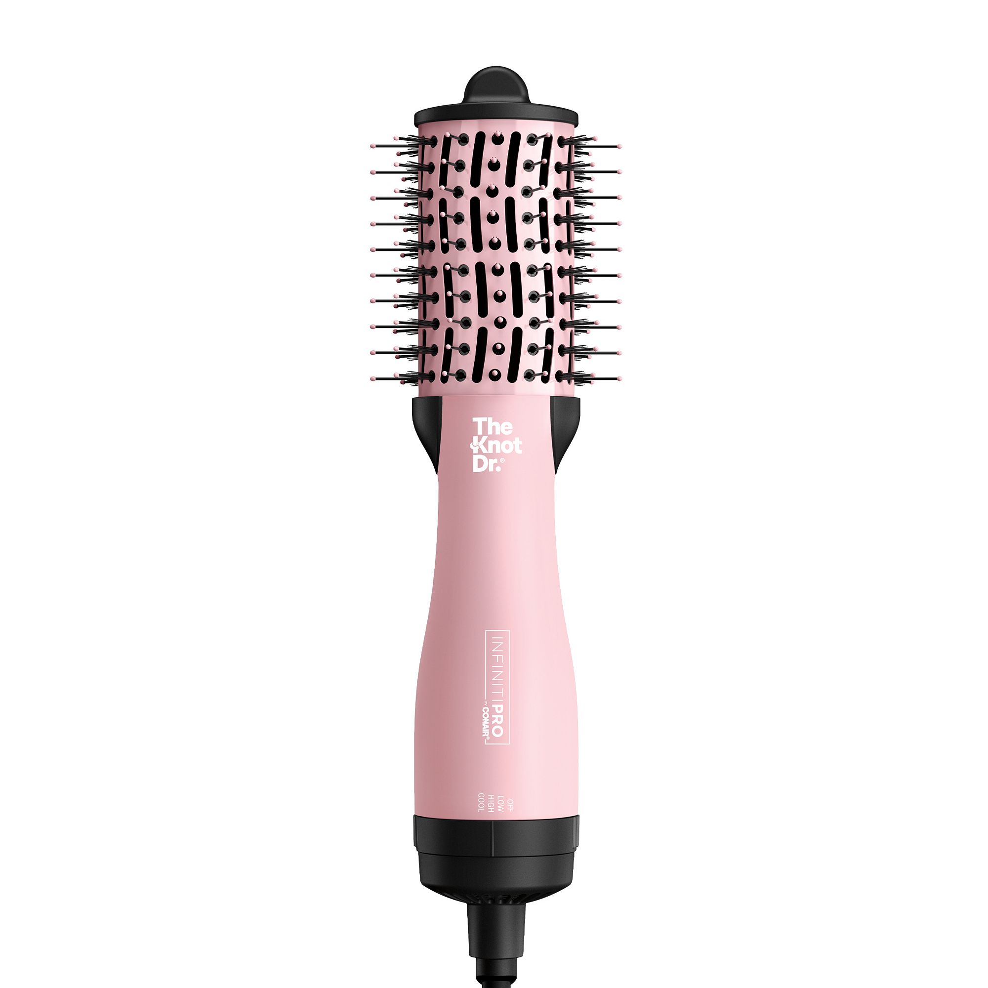 InfinitiPRO by Conair The Knot Dr® All-in-One Compact Oval Dryer Brush, Pi