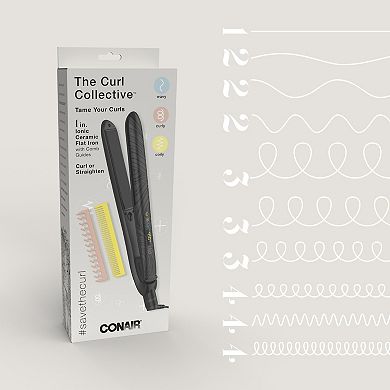Conair The Curl Collective 1-in. Ceramic Flat Iron