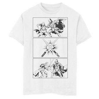 Boys 8-20 Star Wars Obi-Wan Kenobi Vader Obi Wan Lightsaber Clash Graphic Tee