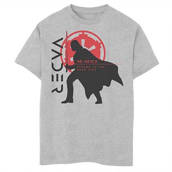 Boys 8-20 Star Wars Obi-Wan Kenobi Vader No Mercy Strong Is The Dark Side Silhouette Graphic Tee