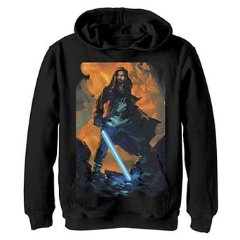 Boys 4-20 Star Wars Obi-Wan Kenobi Lightsaber Harsh Environment Paint Graphic Hoodie