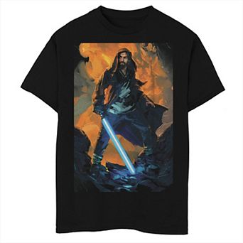 Boys 6-20 Star Wars Obi-Wan Kenobi Lightsaber Harsh Environment Paint Graphic Tee