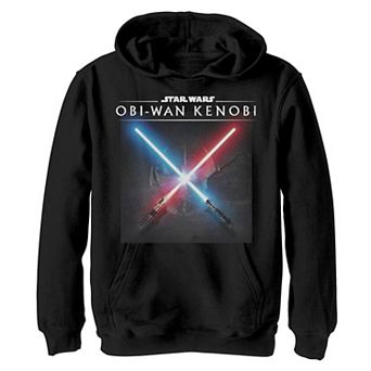 Boys 8-20 Star Wars Obi-Wan Kenobi Red Light Saber & Blue Light Saber Clash Graphic Hoodie
