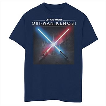 Boys 8-20 Star Wars Obi-Wan Kenobi Red Light Saber & Blue Light Saber Clash Graphic Tee