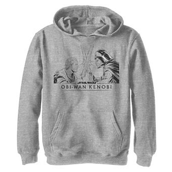 Boys 8-20 Star Wars Obi-Wan Kenobi Lightsaber Collision Vader And Obi Wan Graphic Hoodie