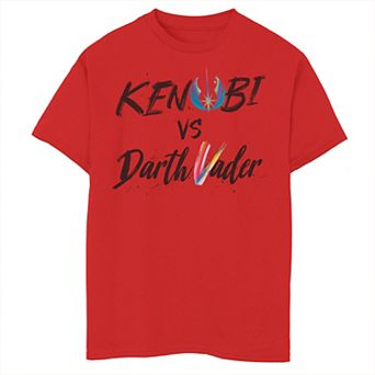 Boys 8-20 Star Wars Obi-Wan Kenobi Vader Vs Kenobi Lettering Graphic Tee