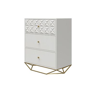 CosmoLiving by Cosmopolitan Blair 3-Drawer Dresser