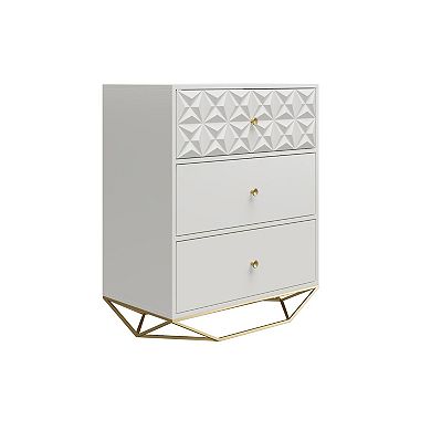 CosmoLiving by Cosmopolitan Blair 3-Drawer Dresser