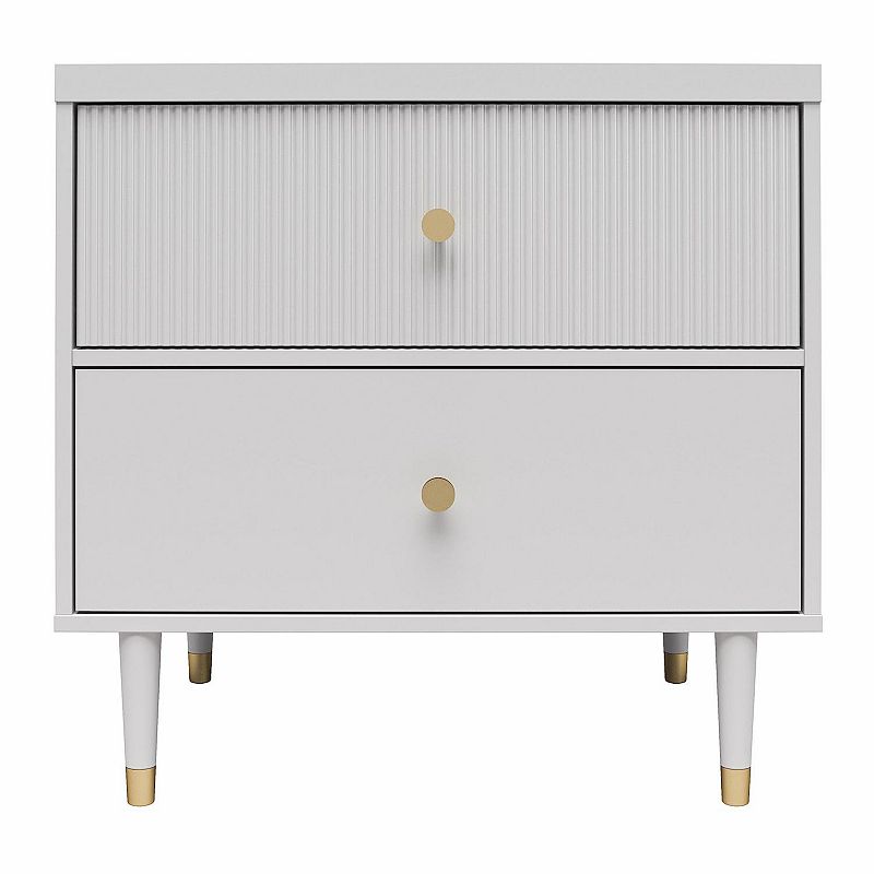 Elizabeth Nightstand Gray - CosmoLiving by Cosmopolitan