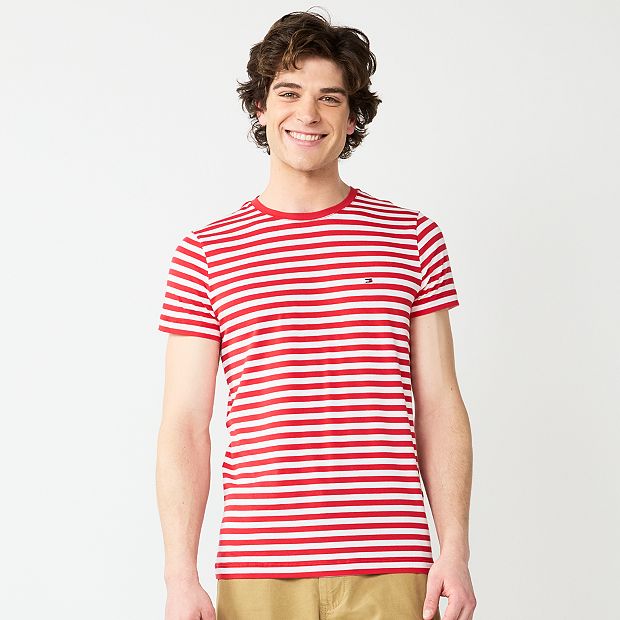 Men s Tommy Hilfiger Stretch Slim Fit Striped Tee